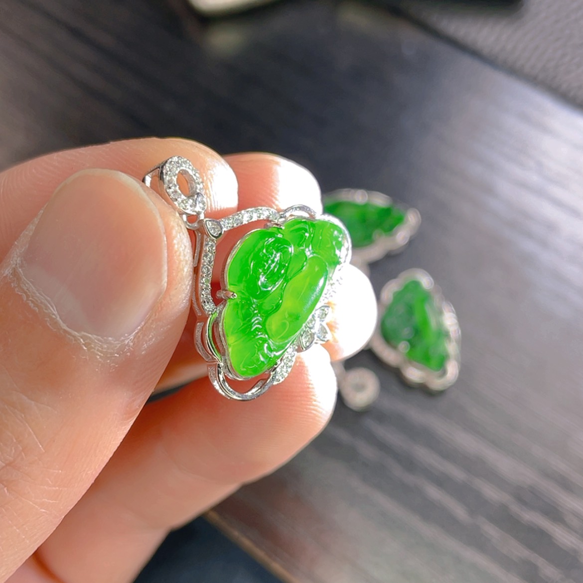 【闪购商品】翡翠颈饰银S925镶嵌87