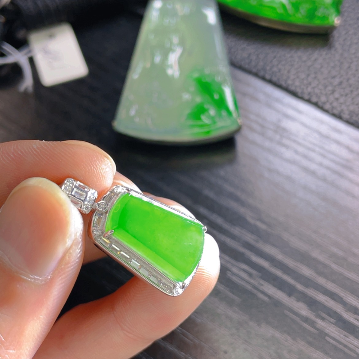 【闪购商品】翡翠颈饰银S925镶嵌7