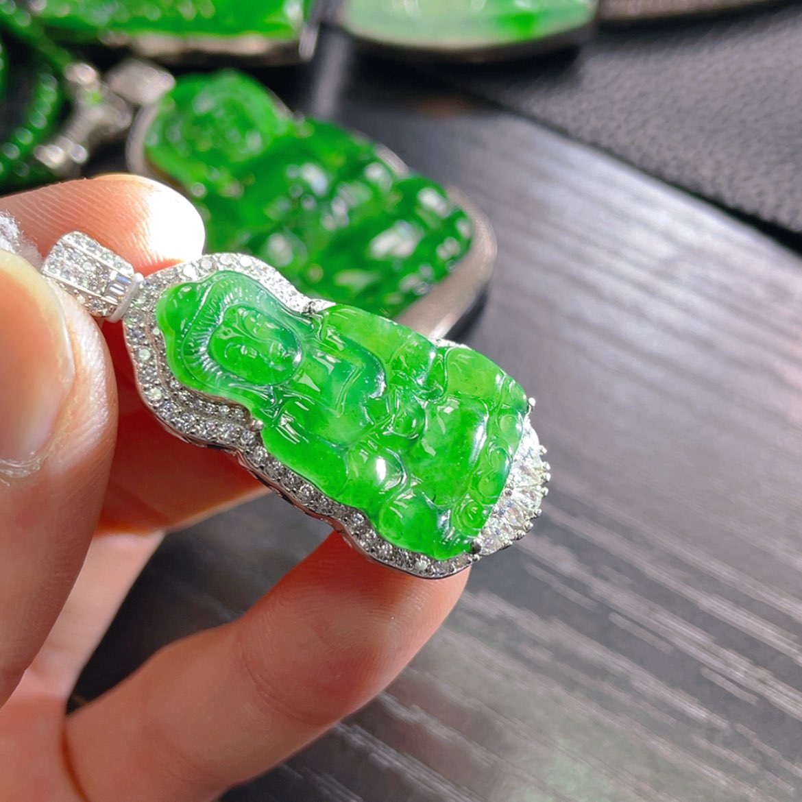 【闪购商品】翡翠颈饰银S925镶嵌43