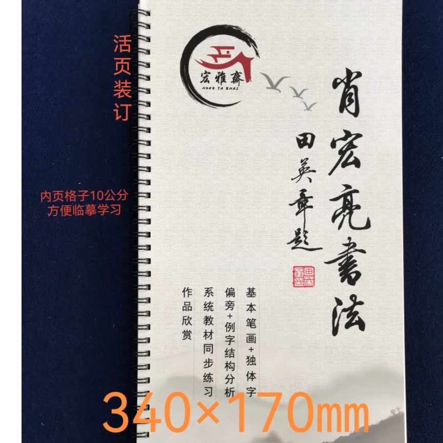 肖宏亮编写《楷书入门教材》活页装订格10×10厘米，带注解