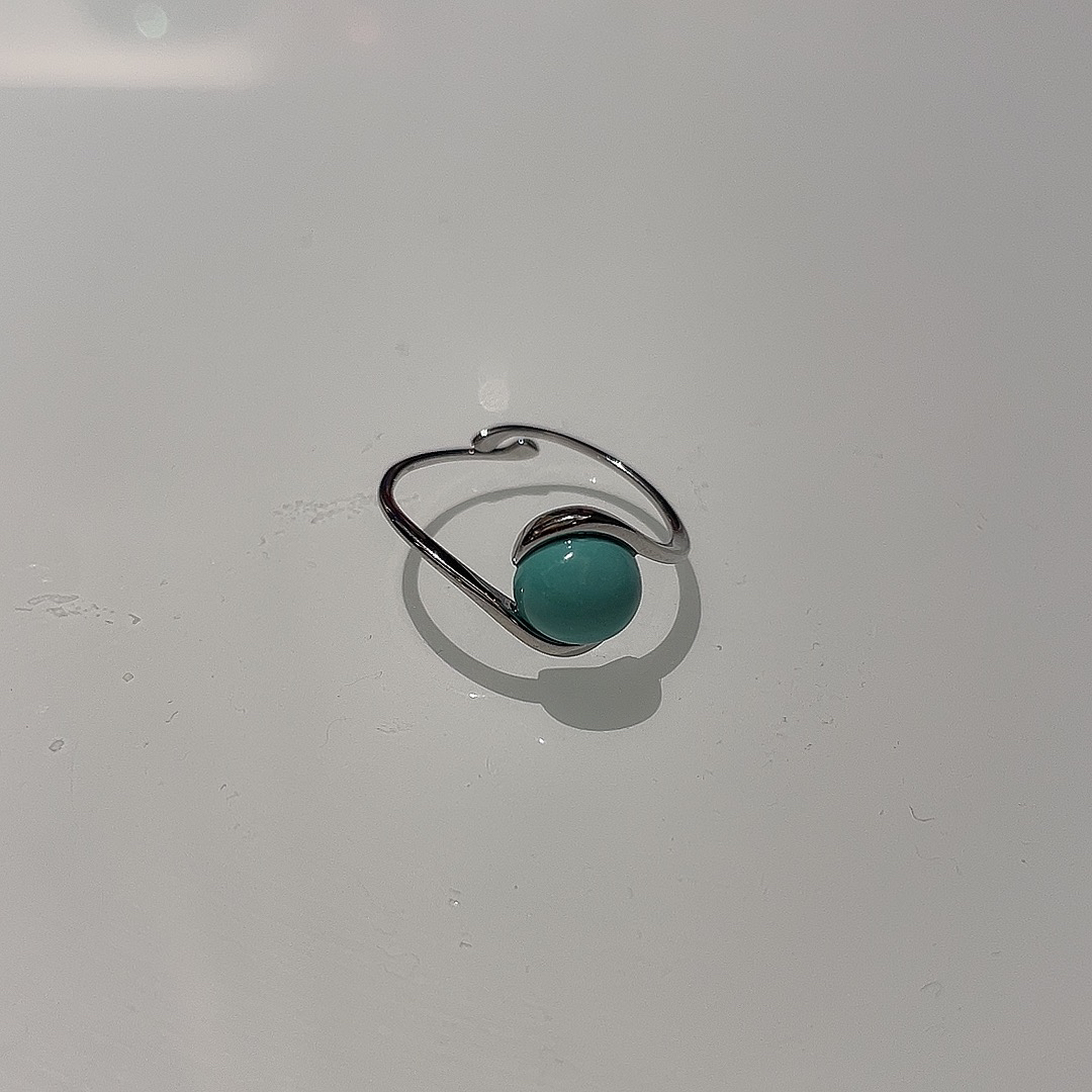 925银戒指 银镶松石戒指S-15