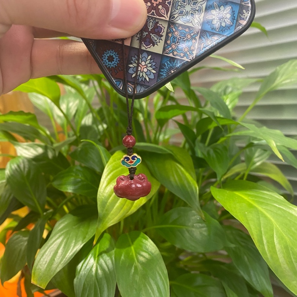 正能量紫砂如意手机链