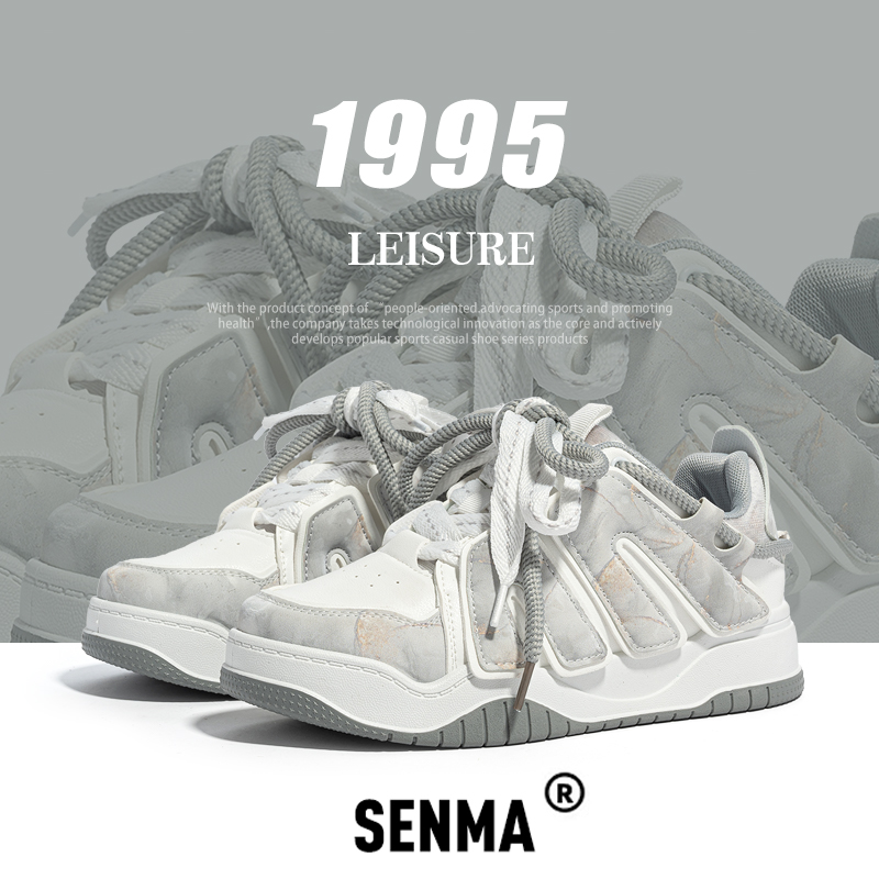 SENMA/森马秋冬新款风感波粒面包鞋百搭时尚ol学生低帮港风夏季