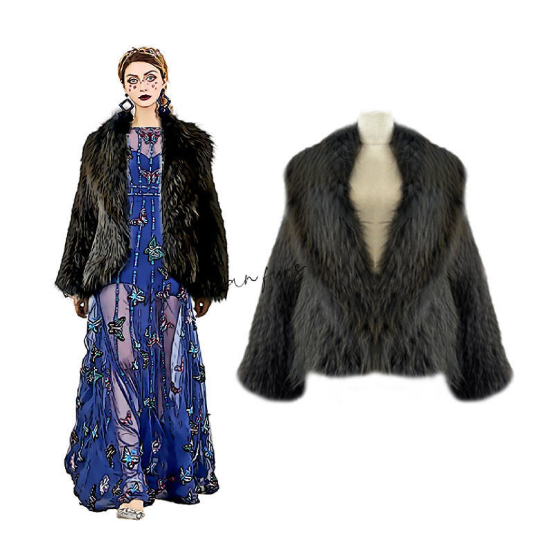 薇薇安原创【编织梦】金岛狐双面编织工艺皮草外套 v21623smk YY