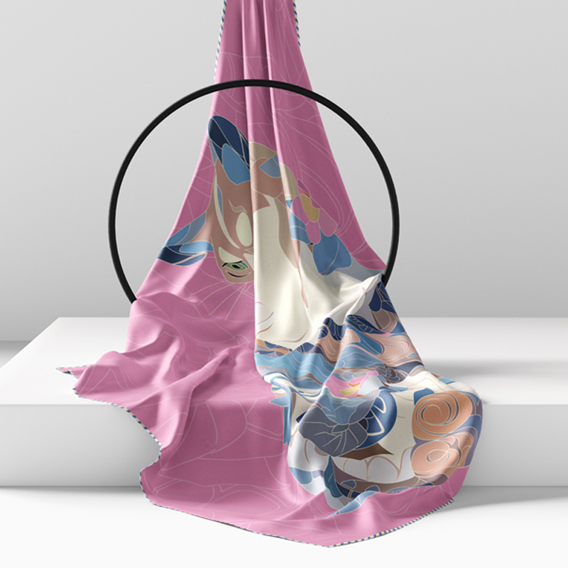 悦尔丝绸亚运丝绸品牌皇室之魅大方巾桑蚕丝丝巾女士杭州丝绸礼物