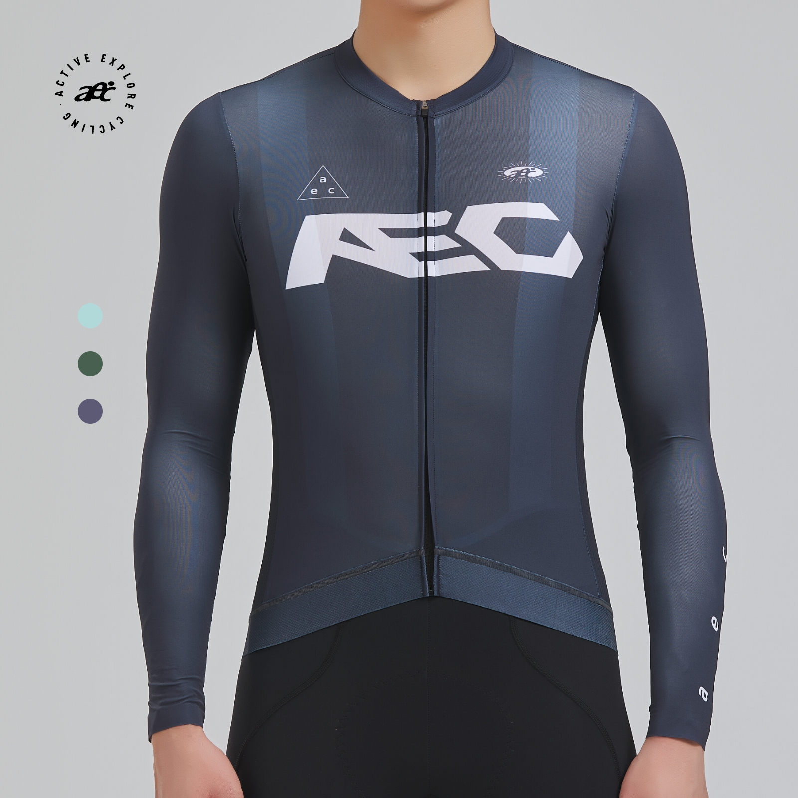 aec骑行服长袖2025新款男款骑行服春夏季公路车薄款速干