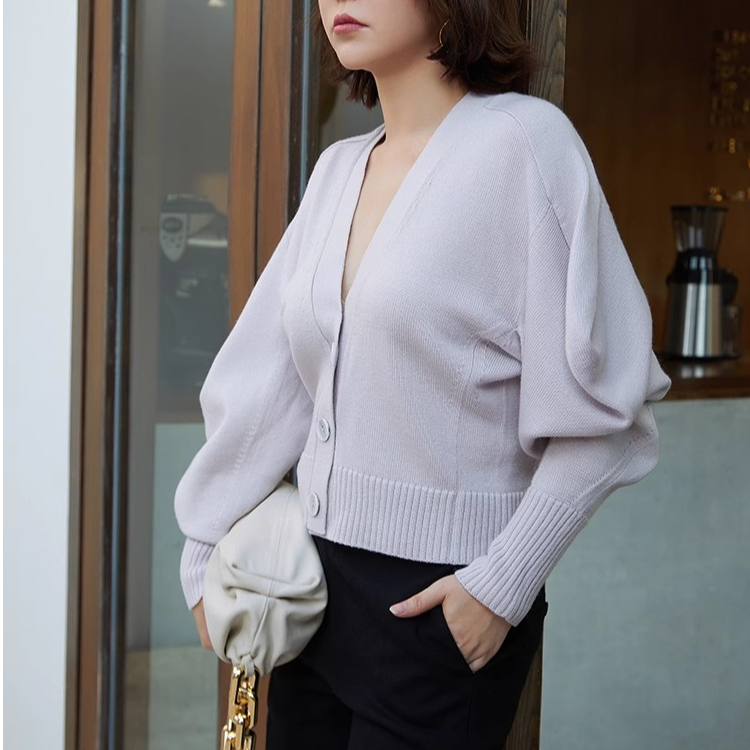 Z老板 高级感黑色毛衣长袖针织衫上衣女