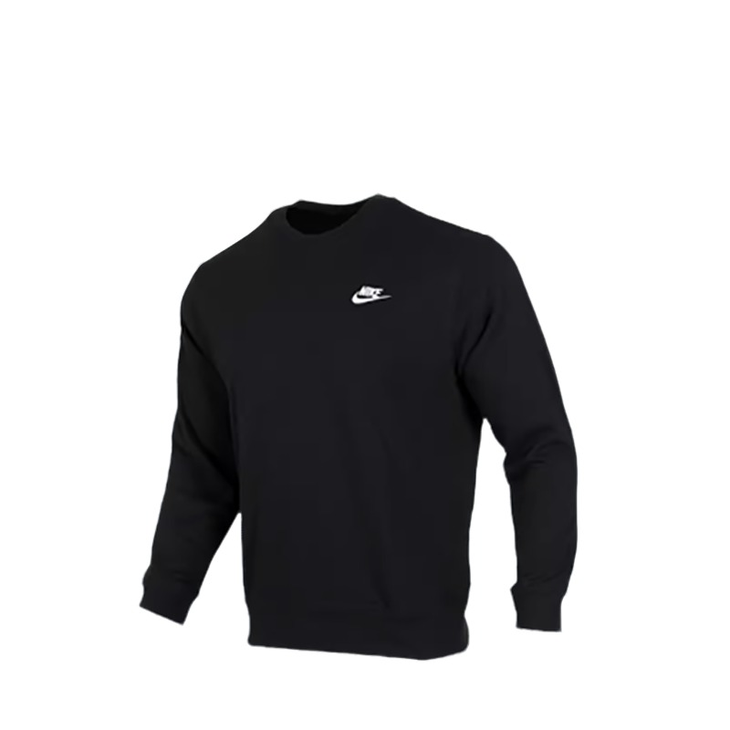 NIKE/耐克徽标长袖领休闲卫衣新款百搭男款 黑色送男生BV2667010