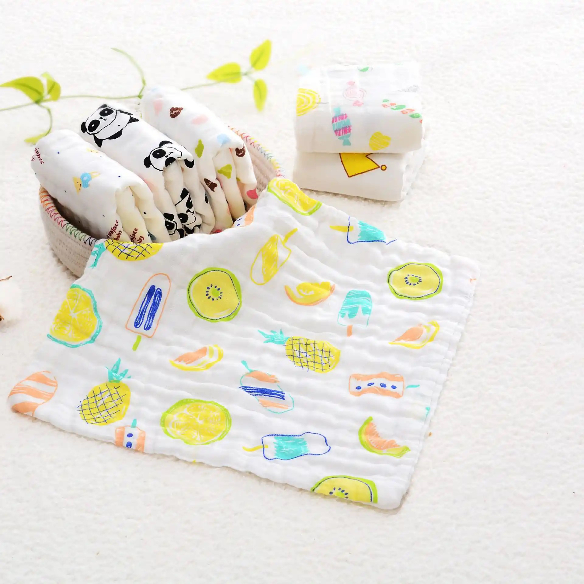 菲恬家口水巾（乐乖儿青蛙蘑菇牙胶）