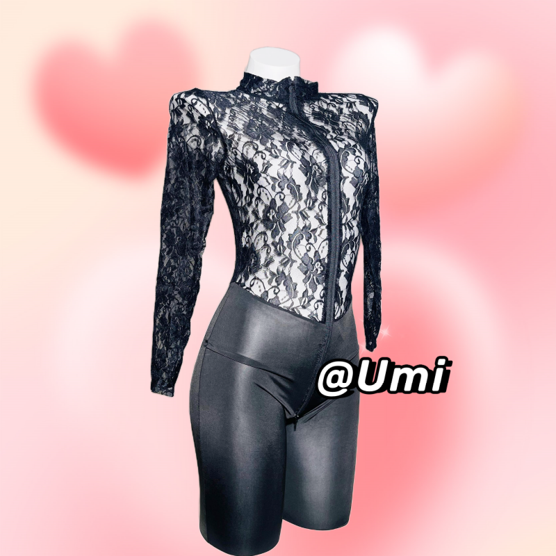 黑色性感小蕾丝抹胸开叉睡衣夏宫廷风女款爆款2024新款拉链连体衣