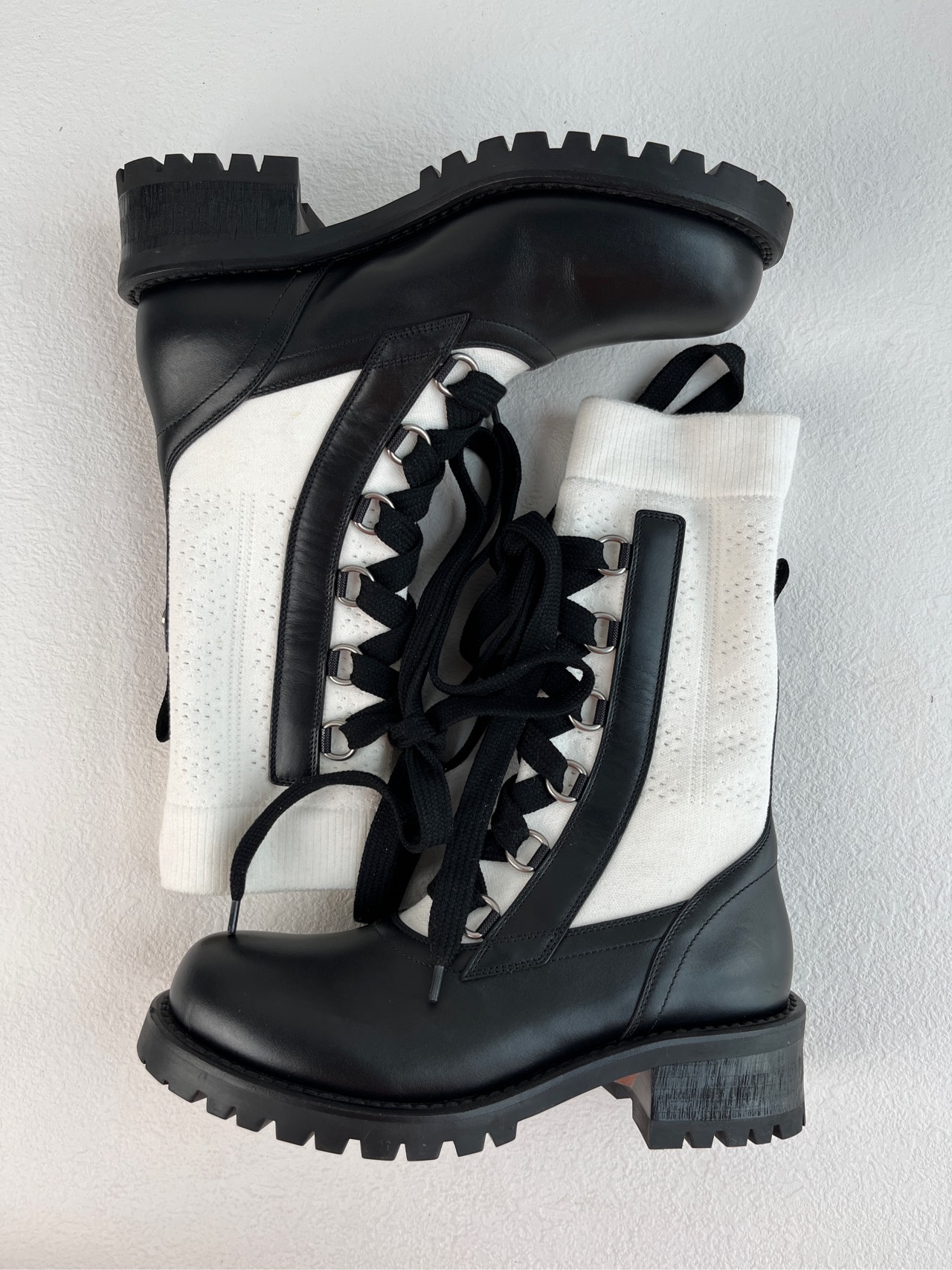 Dior高帮黑白袜套靴 38/闲置未使用