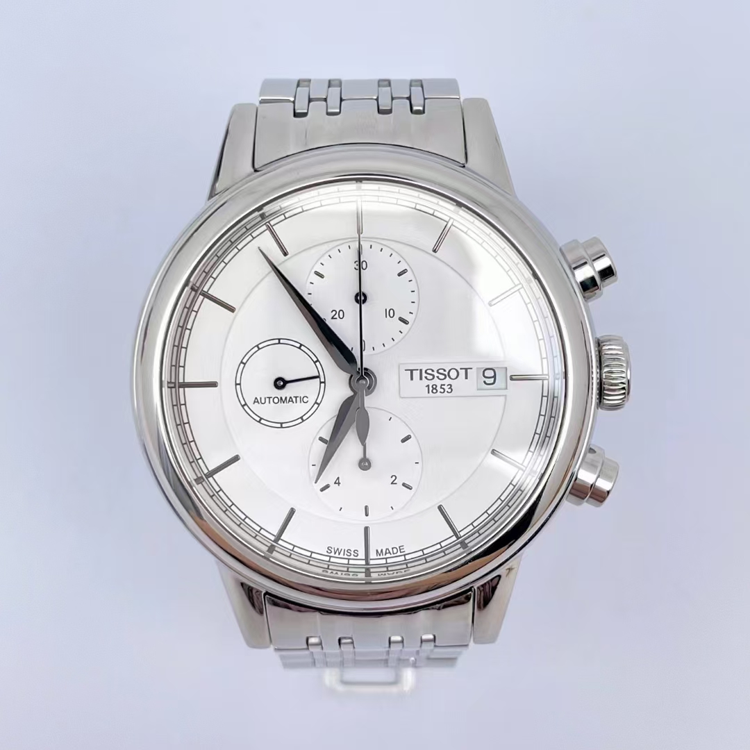 95新 Tissot/天梭 经典42.3表径/计时/30米防水/单表T085.427.11.