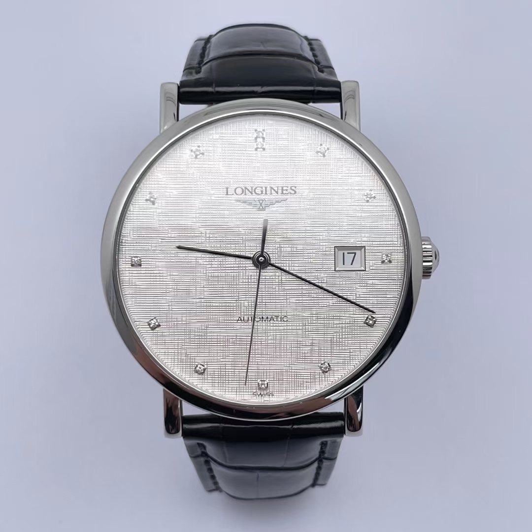 95新 Longines/浪琴 浪琴博雅男士机械l4.810.4.77.2单表37mm原钻