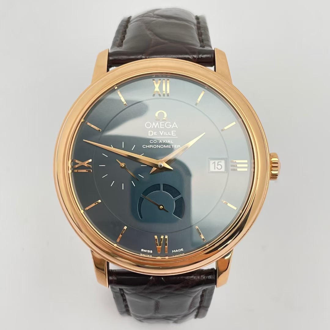 95新 Omega/欧米茄 碟飞/单表/39.5mm/18K金/424.53.40.21.03.002