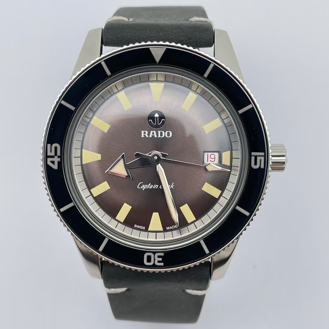 95新 Rado/雷达 雷达库克船长/42cm单表200米防水