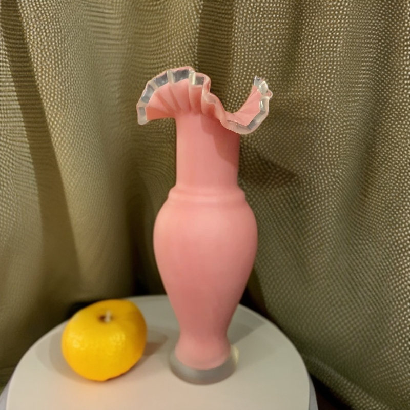 粉色美人瓶插花摆件装饰品