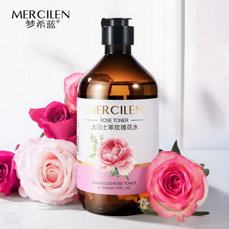 MERCILEN/梦希蓝大马士革玫瑰花水500ml大容量大瓶水润补水水嫩