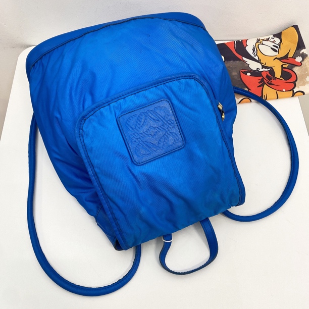 95新 LOEWE/罗意威 #vintage中古#Loewe蓝色双肩包