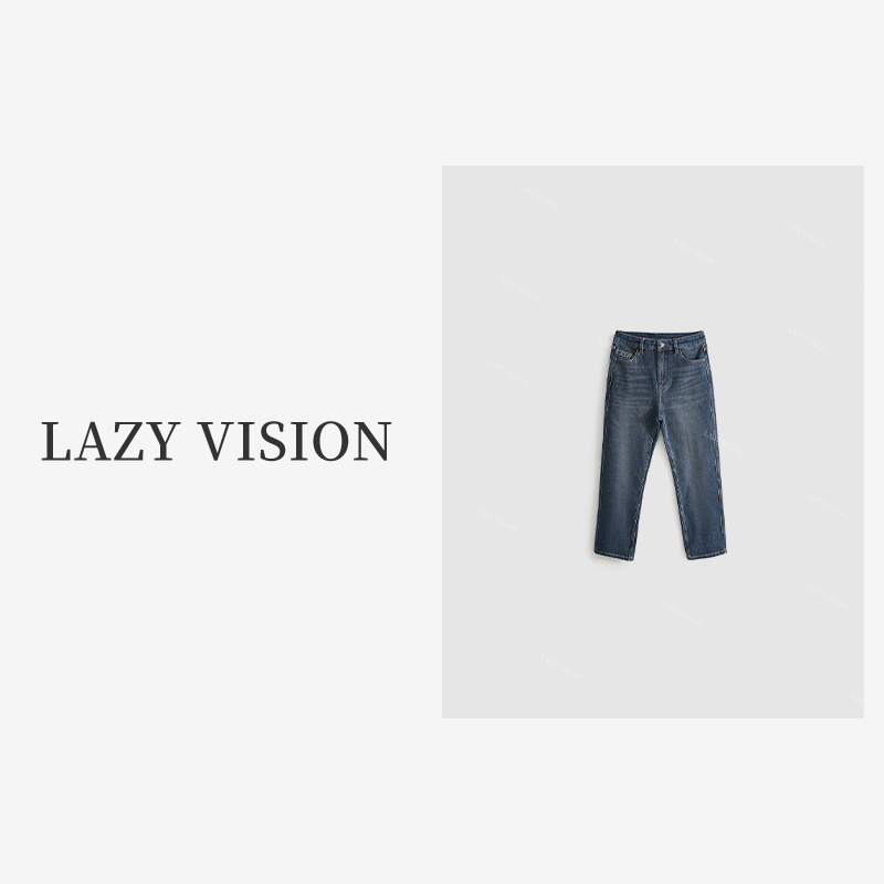 LAZYVISION【法棍】新款九分直筒微弹显瘦烟管牛仔裤ZMD-19103小小