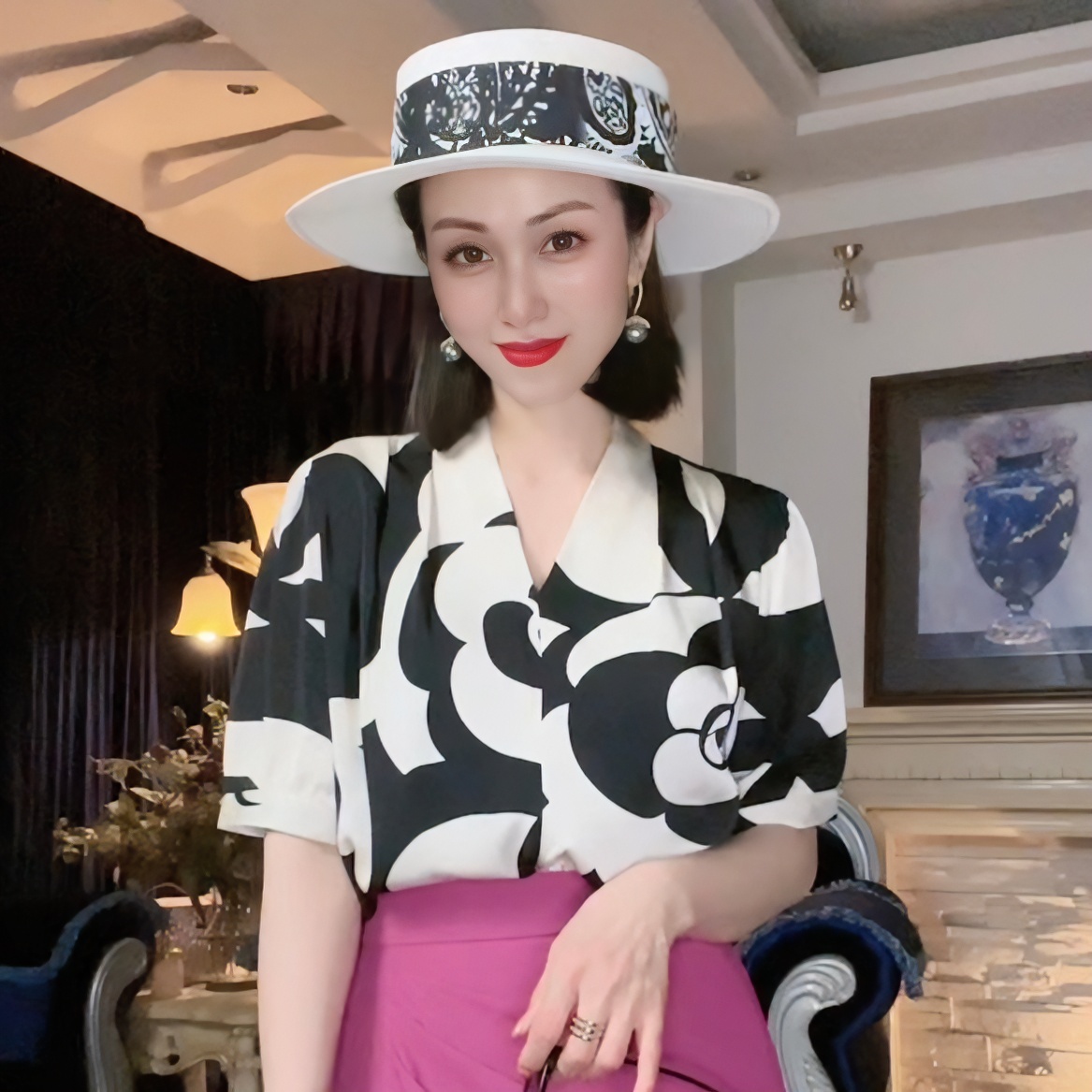 【复色玫瑰】夏季显瘦气质洋气时尚百搭薄款休闲设计感上衣衬衫