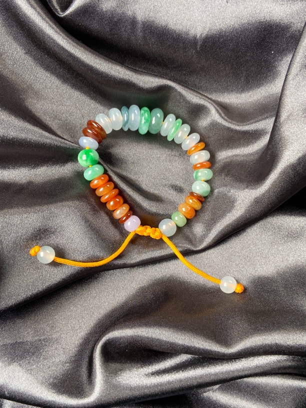 缅甸天然A货翡翠多宝手串