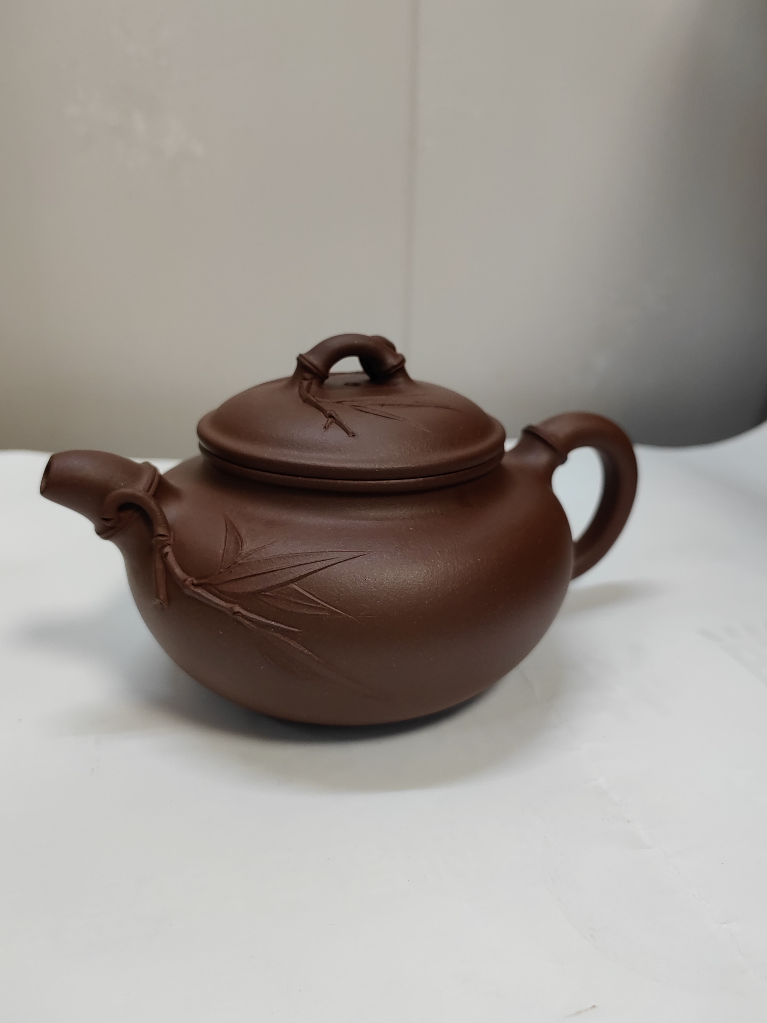 全手工竹节仿古竹节壶底槽青