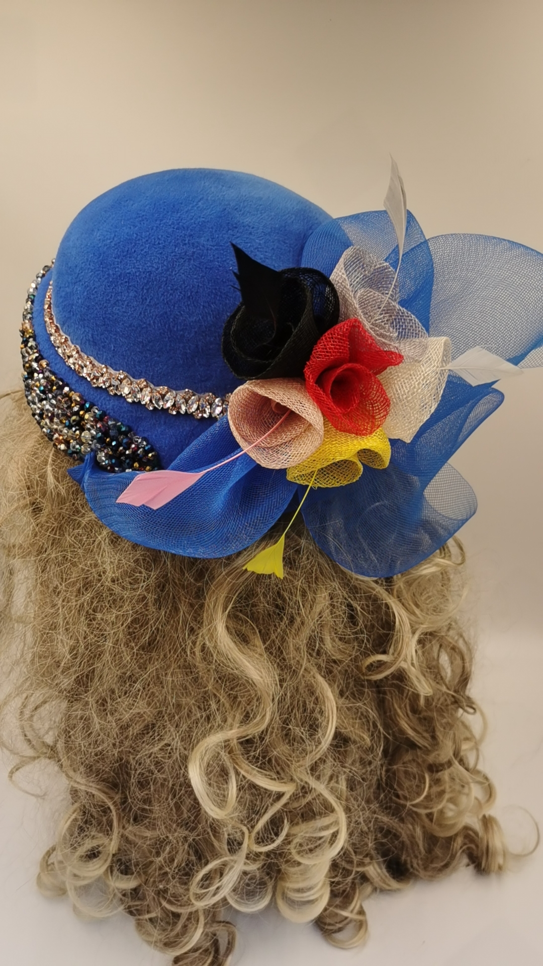 复古手工水钻夜上海风格女士高级礼帽欧式风格