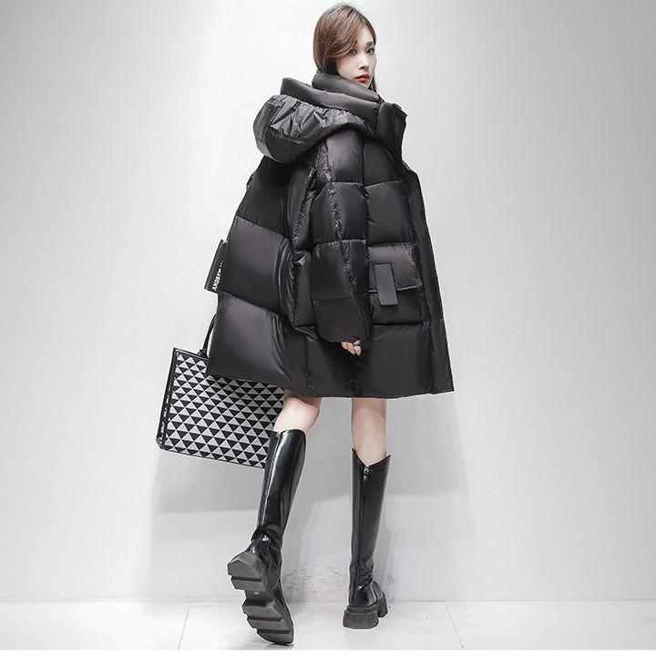 波司登羽绒服女中长款2023冬季新款加厚宽松时尚百搭白鸭绒保暖面