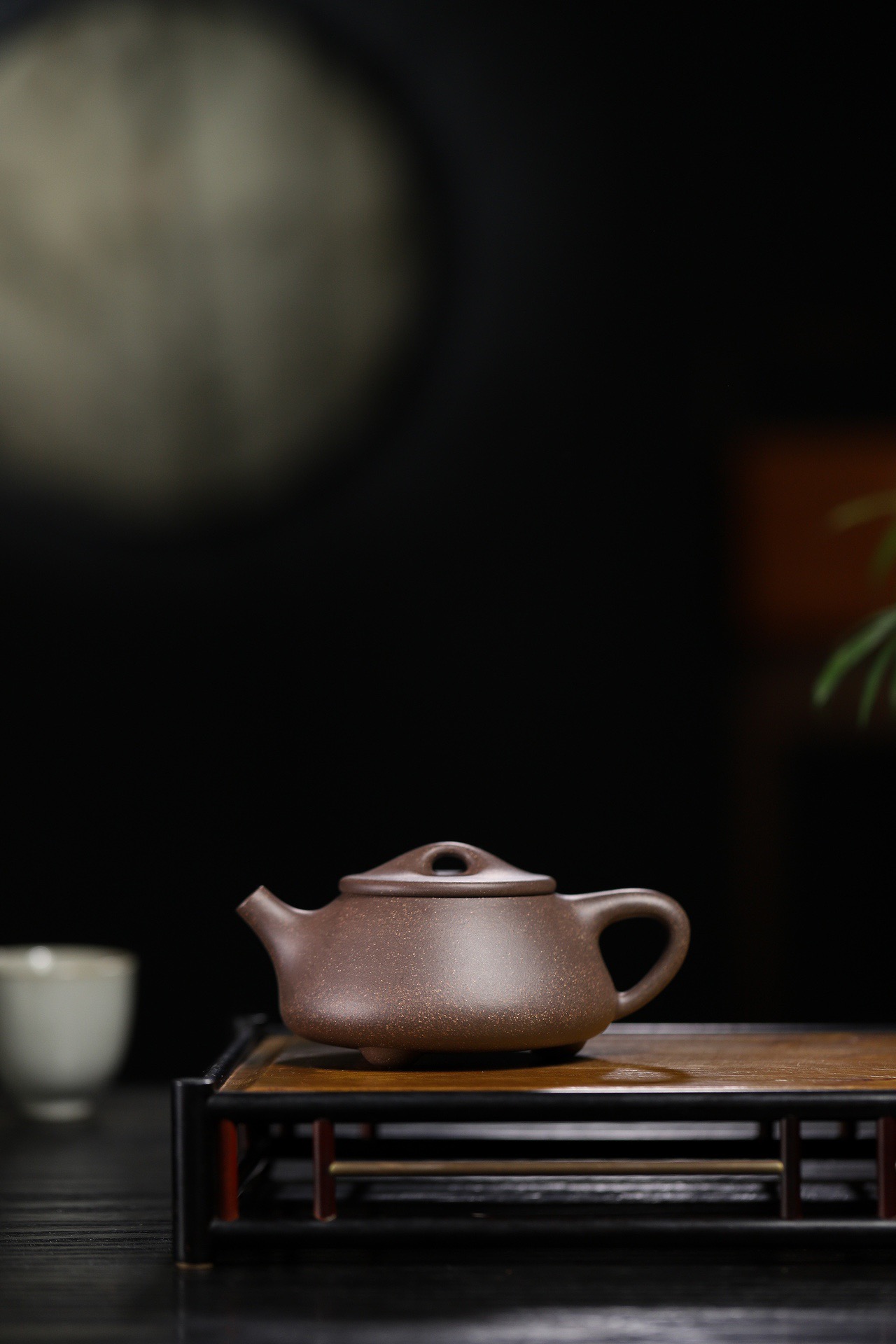 【正高工王林仙紫砂壶】景舟石瓢·全手工·黄龙山原矿天青泥·200ml