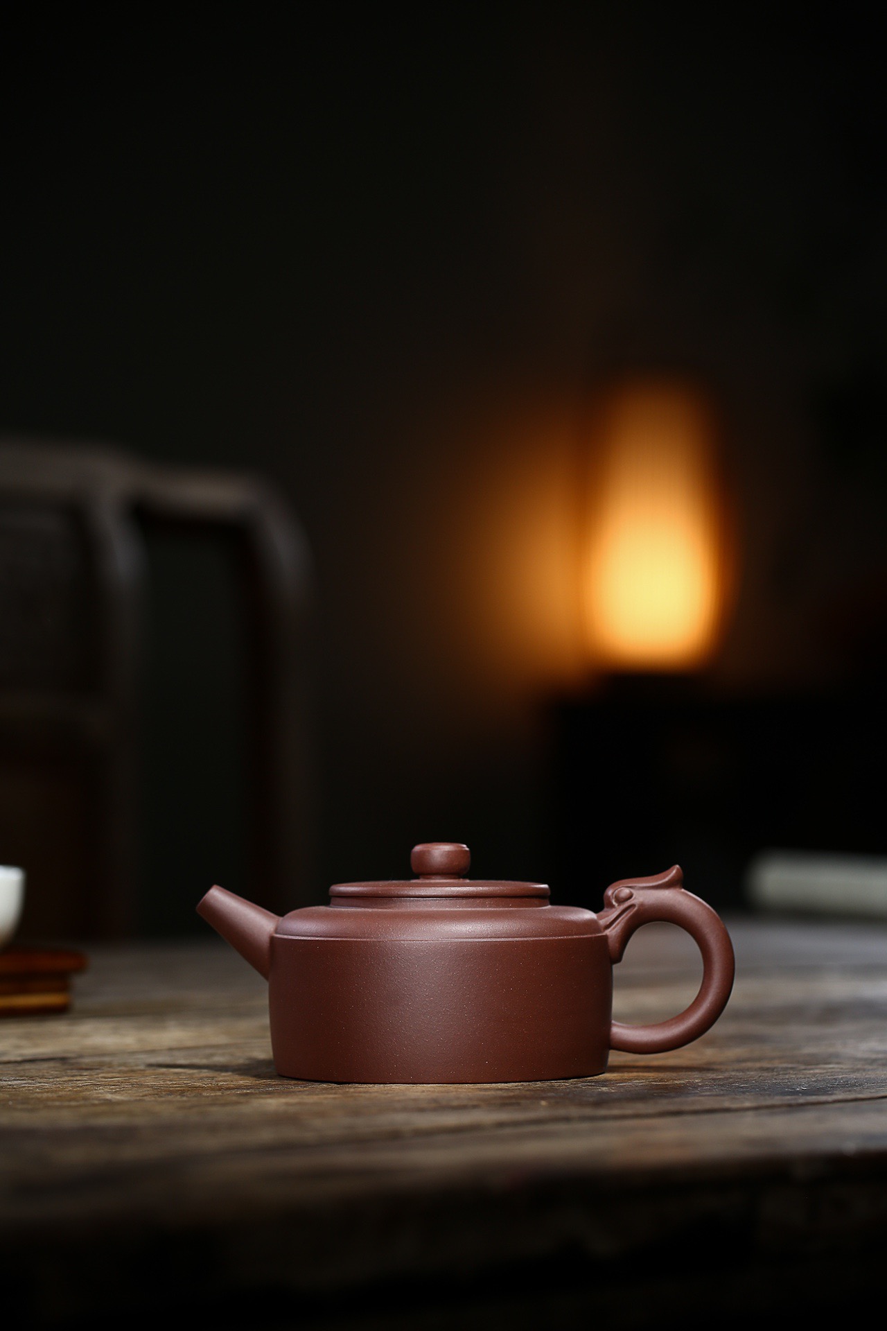 【国工蒋志敏紫砂壶】元龙高卧·精工半手·黄龙山原矿老紫泥·370ml