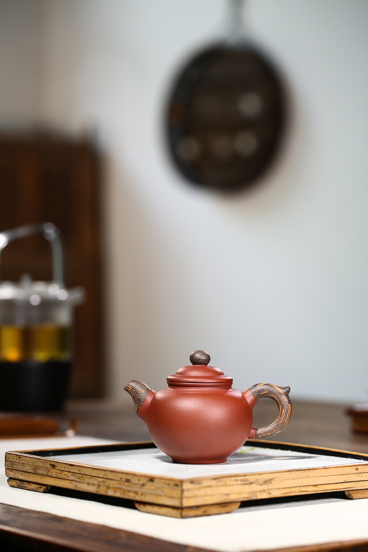 【正高工王林仙紫砂壶】木纹掇只·黄龙山原矿清水泥·150ml·精工半手