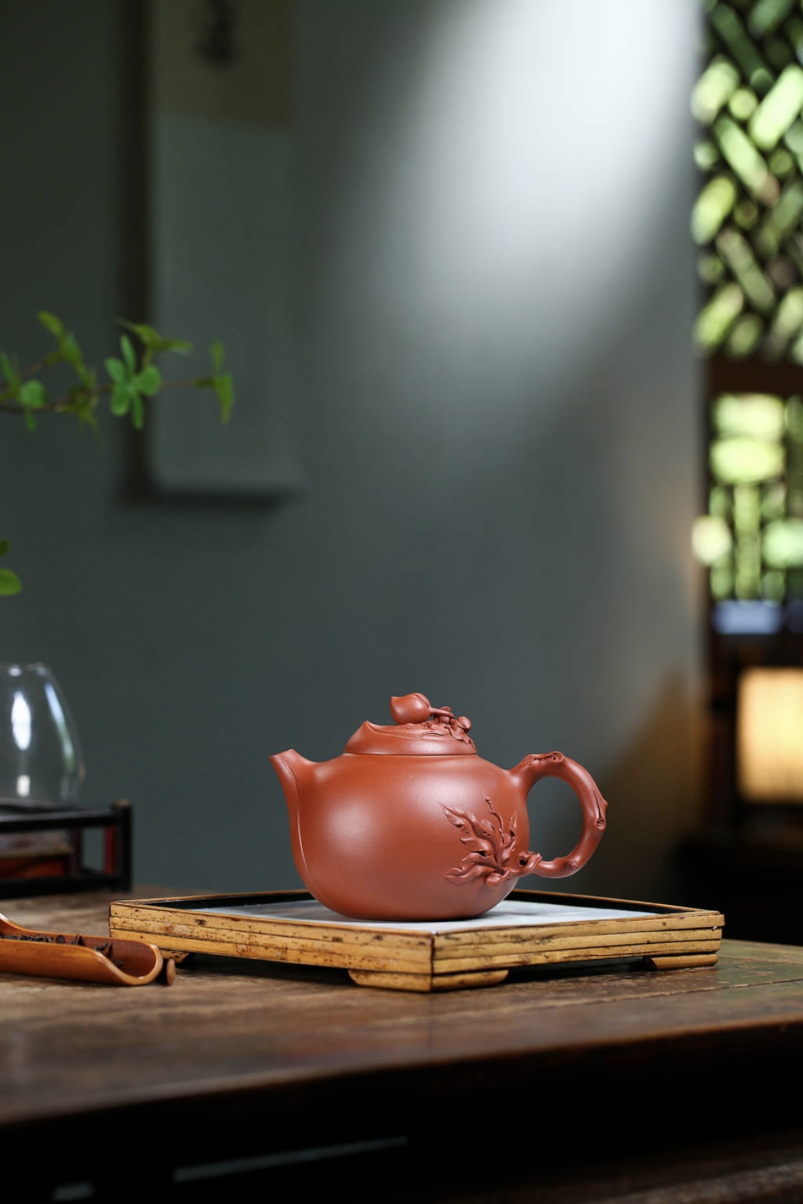 【正高工王林仙紫砂壶】福寿天成·全手工·黄龙山原矿清水泥·430ml