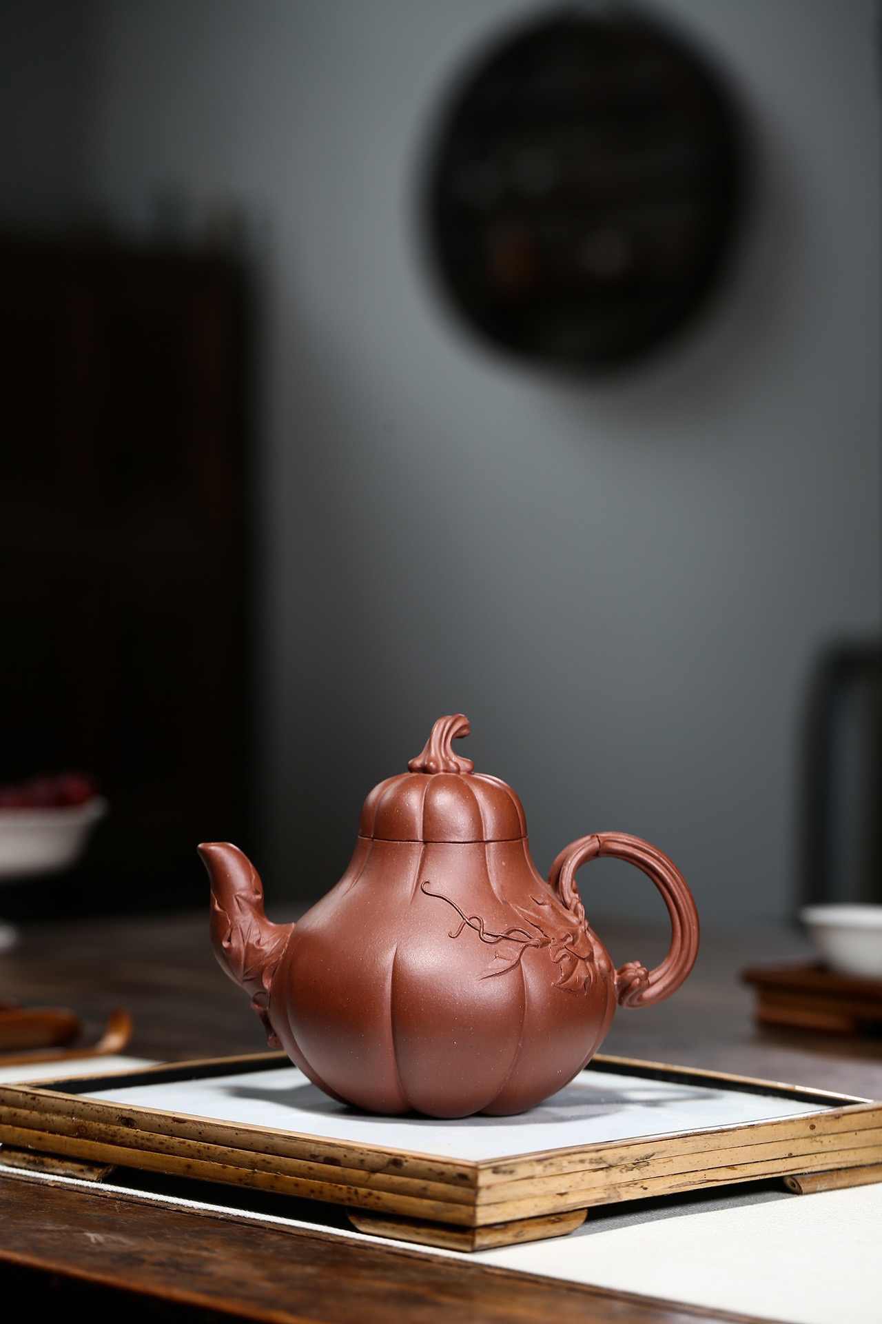 【正高工王林仙紫砂壶】葫芦瓜·精工半手·黄龙山原矿底槽清·460ml