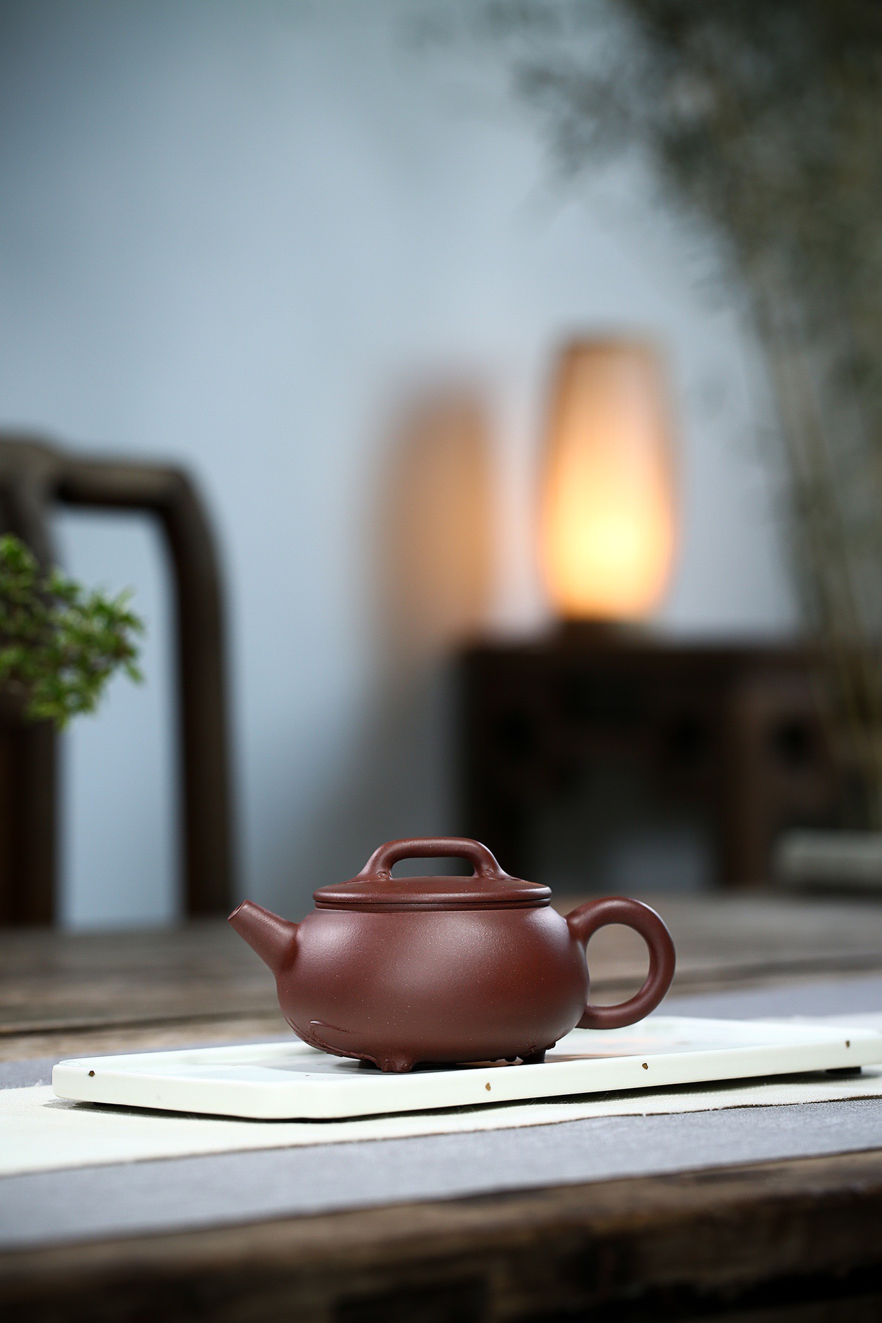 【正高工王林仙紫砂】韵情壶·紫泥·250ml·精工半手