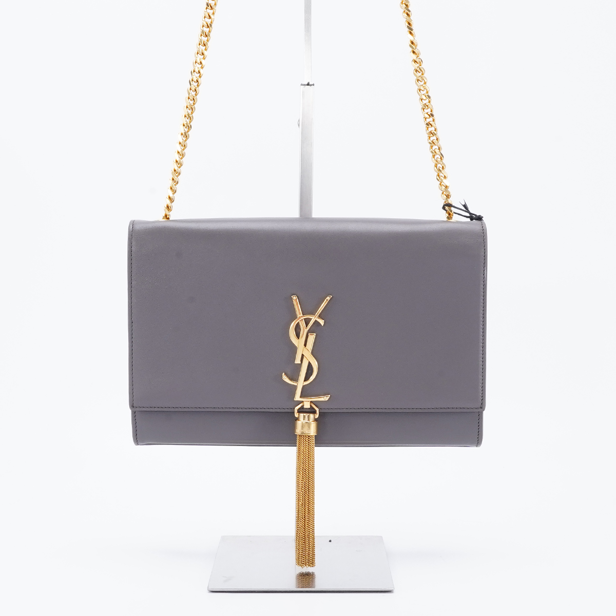 95新 YSL/圣罗兰 【白菜】YSL 流苏包中号光面/BG22013027