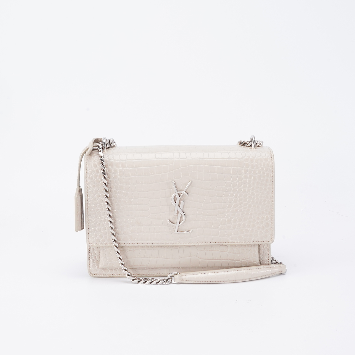 99新 YSL/圣罗兰 【一号店】日落包中号鳄鱼纹亮面/BG22004911/98新