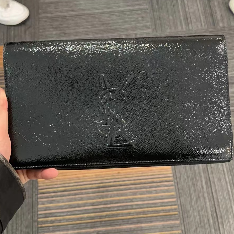 95新 YSL/圣罗兰 【桔夕李漂亮】B11 圣罗兰手拿包黑色