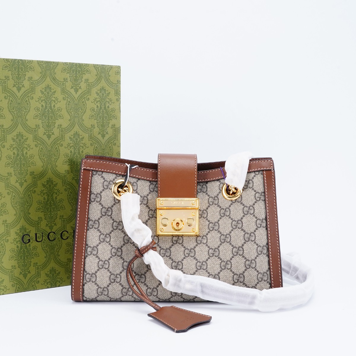 99新 GUCCI/古驰 【诗诗】padlock链条包小号/BG22000062/98新