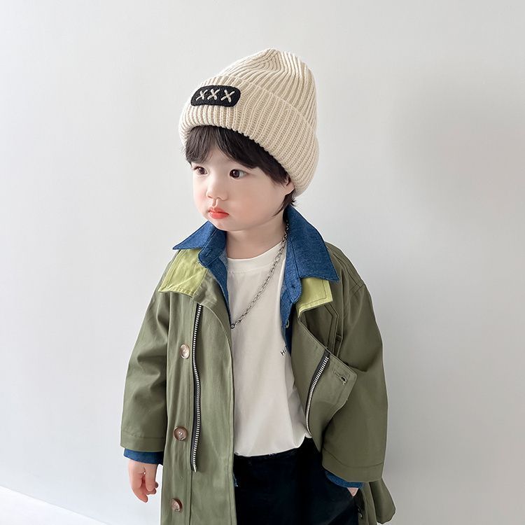 美拉德儿童帽秋冬季女童针织毛线帽男童套头帽护耳帽宝宝帽子加厚