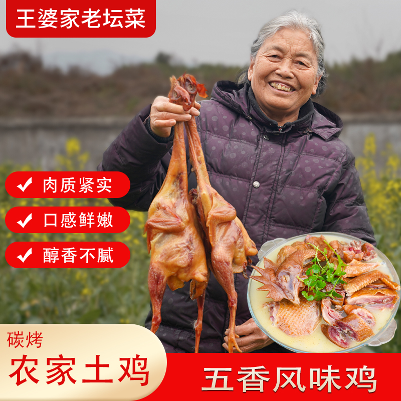 农家正宗五香 风干鸡风味鸡1只/2只散养土鸡肉质鲜美农家散养鸡