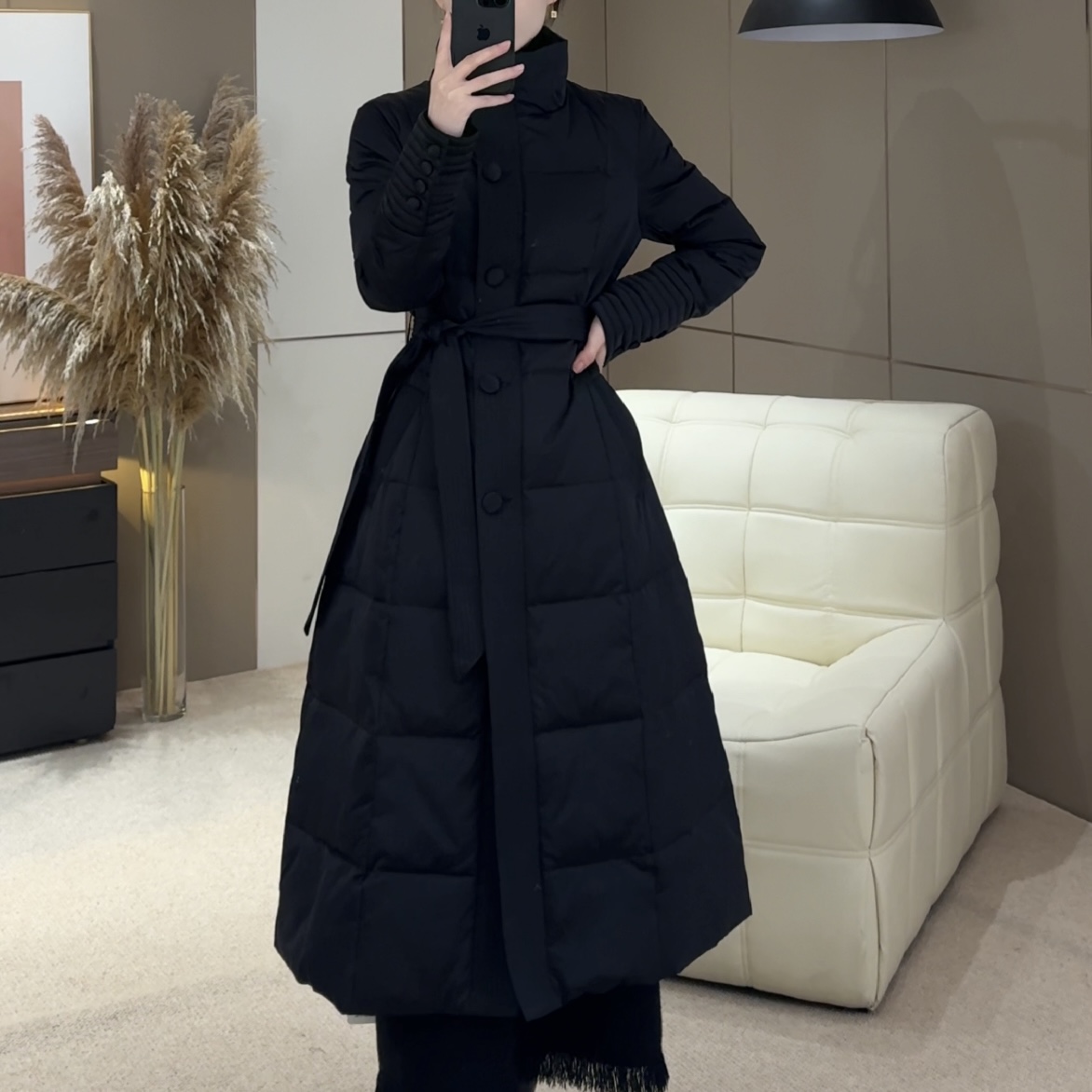 现货高品质90白鸭绒羽绒服2024秋冬新款黑色休闲修身冬季外套S-XL