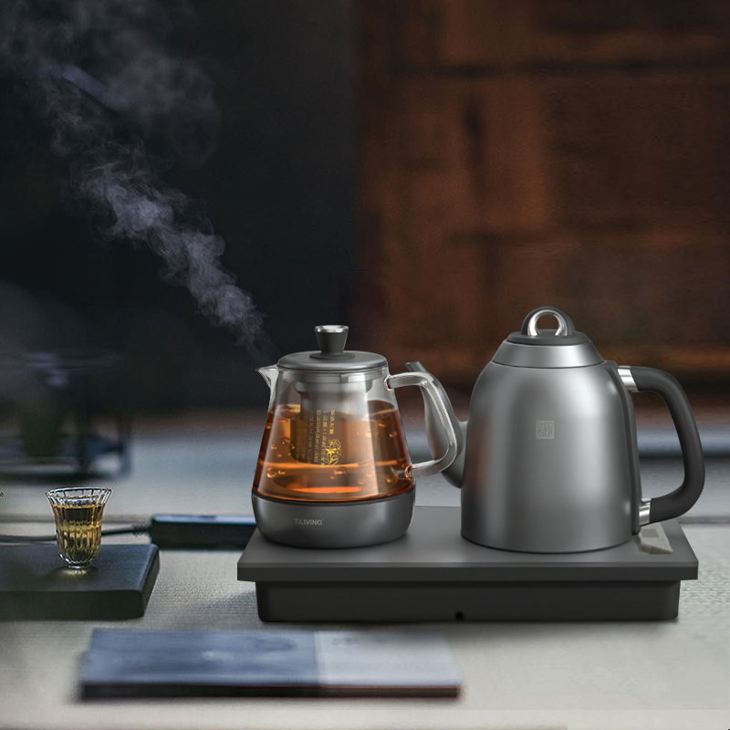 TILIVING/钛立维纯钛电热水壶嵌入家用茶台一体全自动上水煮茶壶