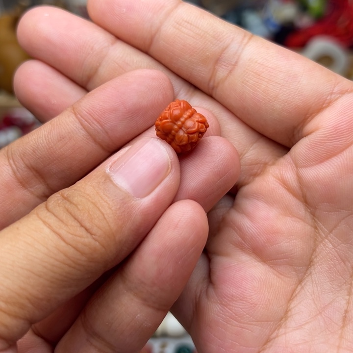 南红玛瑙11mm双头莲花珠未镶嵌