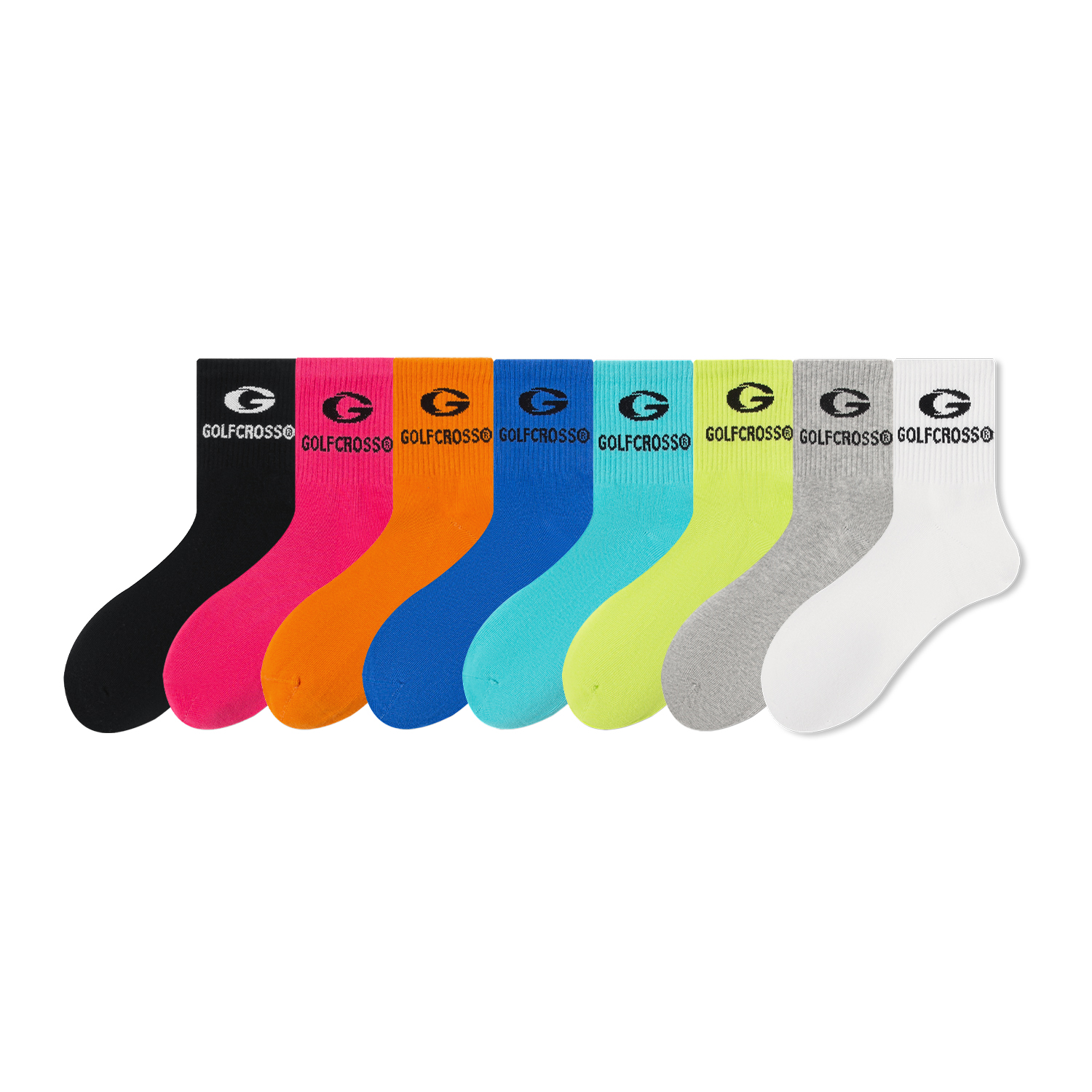 GOLFCROSS中筒袜男女同款 四季可穿  