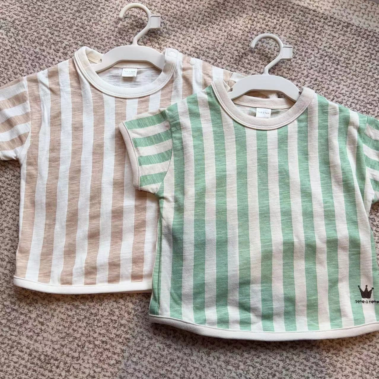 tete 两色【竖条纹】短袖T恤