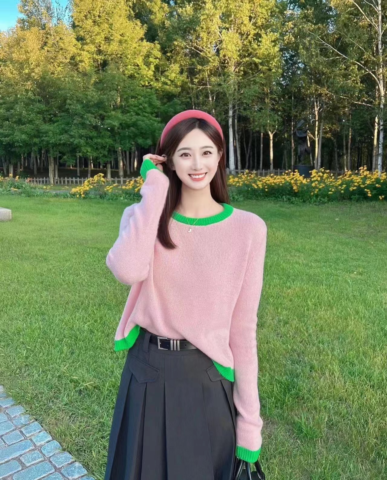 （编码101-150）气质女毛衣遮肚子显瘦微胖显瘦时尚百搭短袖休闲