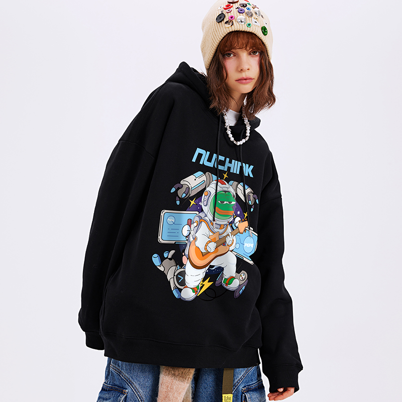 【澳门酒窝夫妇】Nuthink X 悲伤蛙联名欧美潮流连帽卫衣
