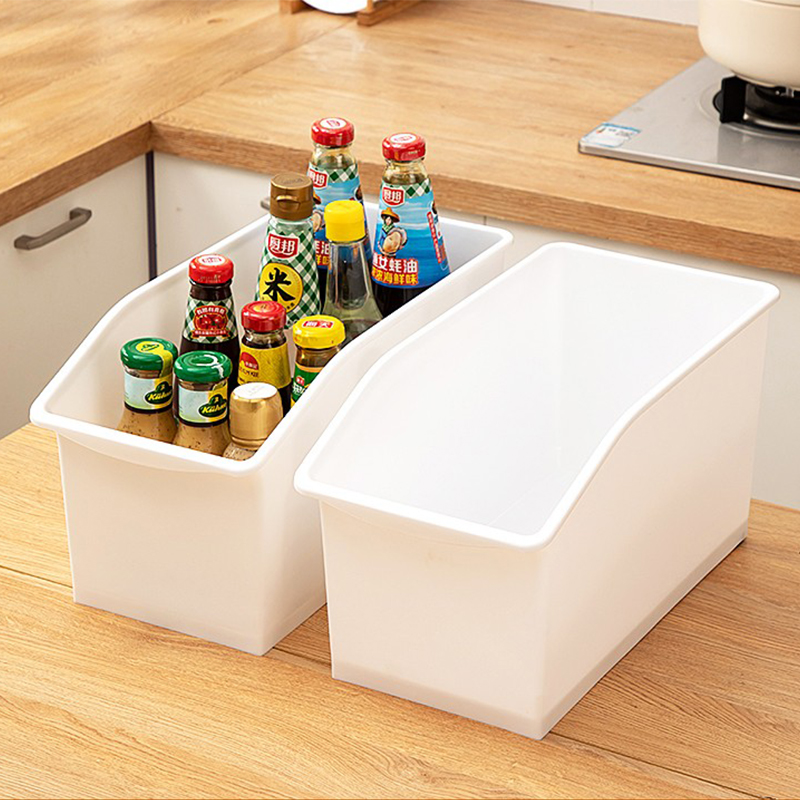 【拍一发二】加高厨房收纳盒置物架塑料锅具收纳架下水槽橱柜收纳盒