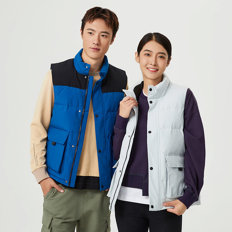 SCALER/思凯乐商场同款秋冬羽绒立领马甲男女休闲外套F6011412