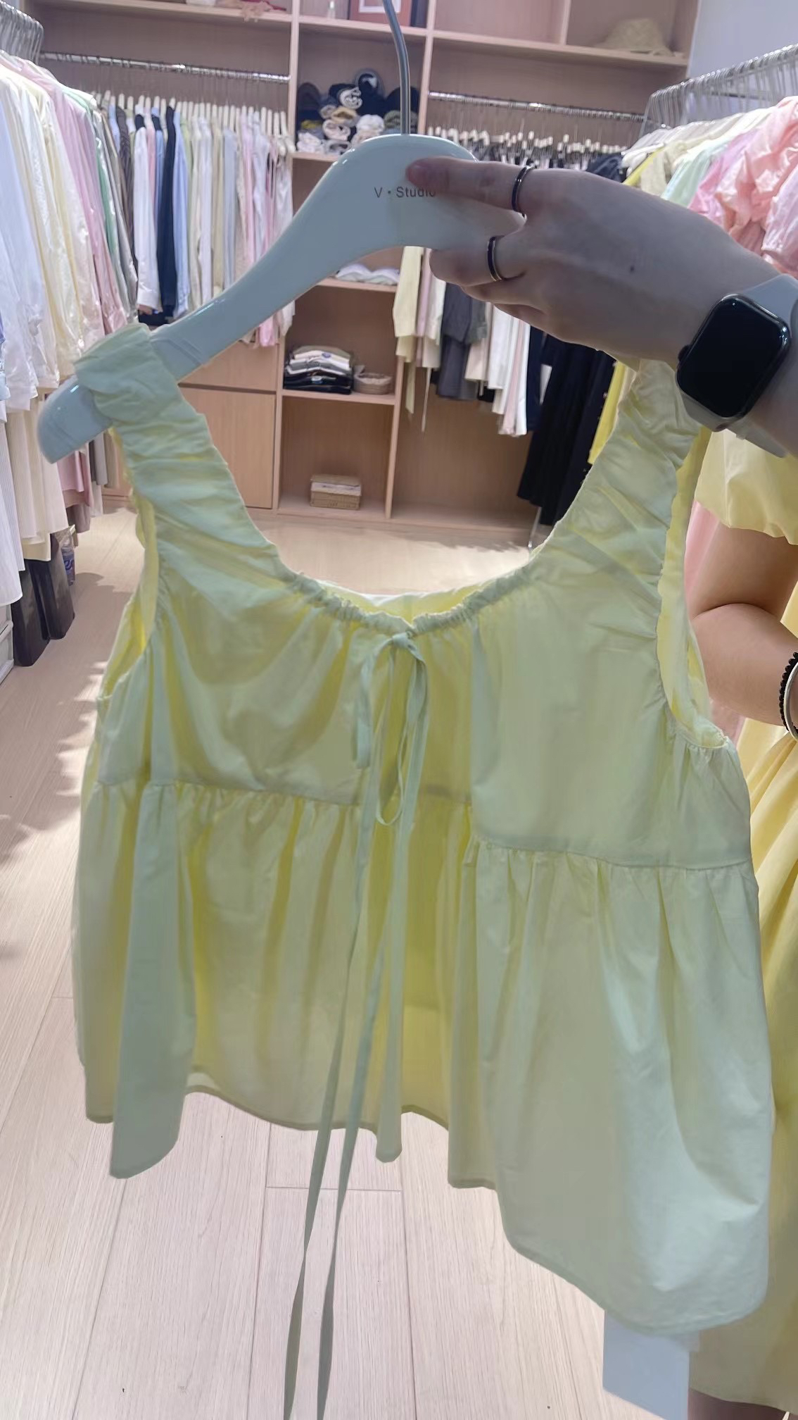 背心夏季黄色无袖纯色时尚休闲韩版